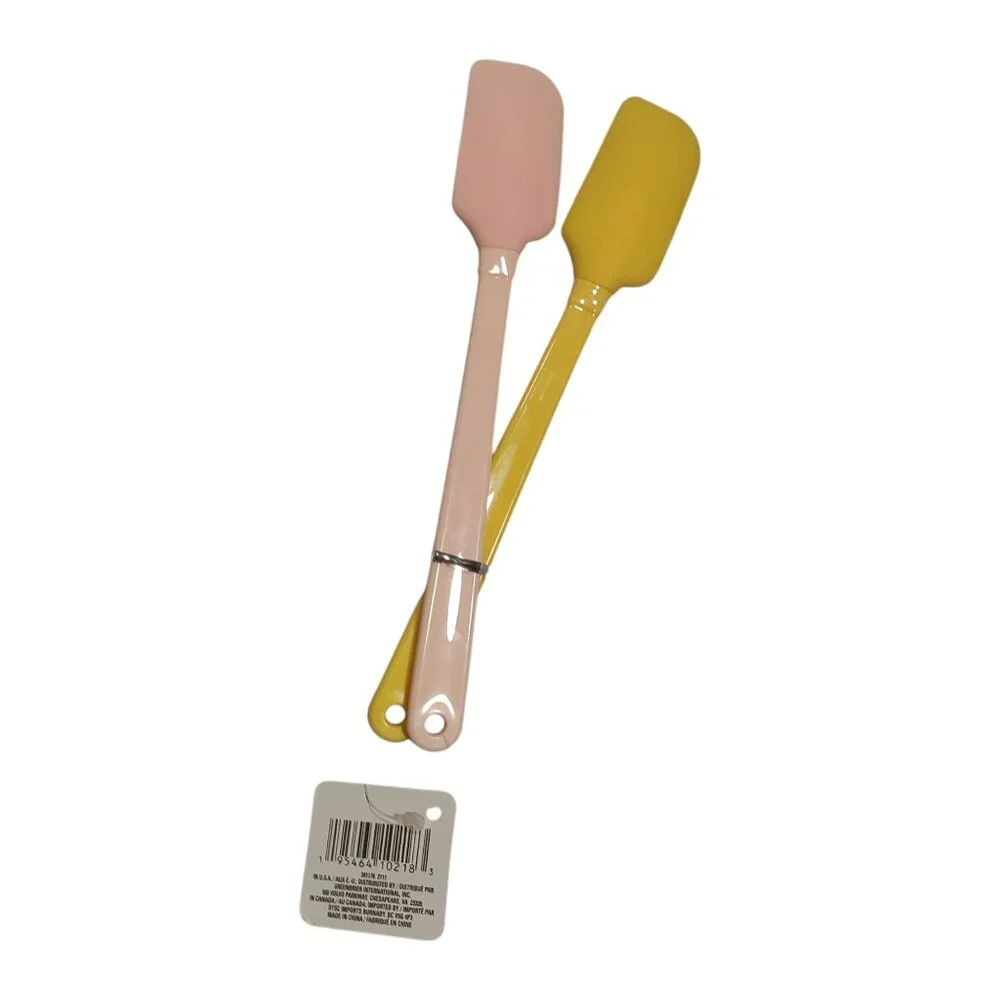 2 Small Easter Spatulas Yellow and Pink Bunny and Easter Egg New with Tags NWT